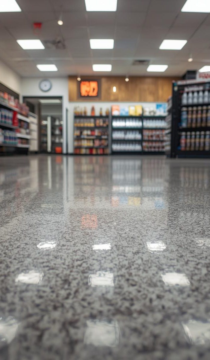 Retail epoxy floor