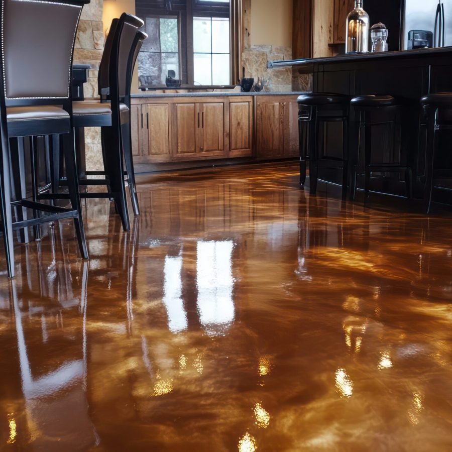 Metallic epoxy floor